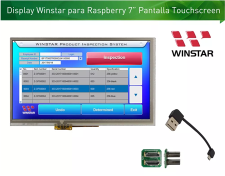 Display Winstar Para Raspberry 7pulgad Tactil Pantalla Touch